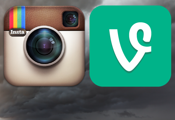 The Instagram and Vine social media icons.