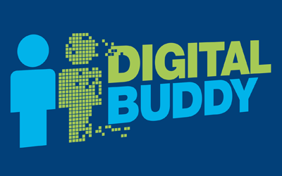 Graphic promoting the Digital Buddies project.