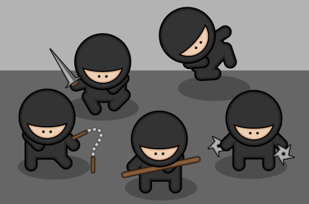 Cartoon ninjas.